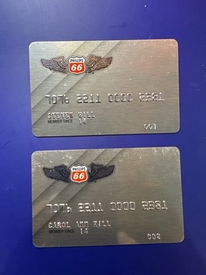 Phillips 66 Wings Gas Station Credit Card Pair 2014