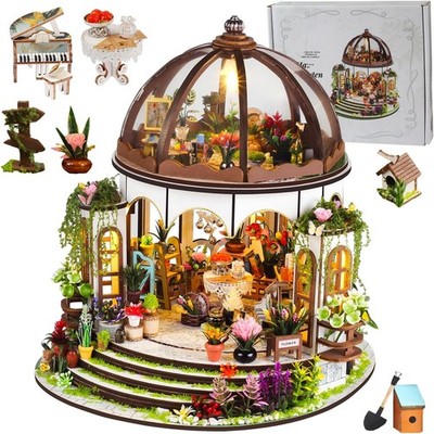 DIY Miniatur Puppenhaus Bausätze mit Licht DIY Minihaus Modell Geschenk Holz