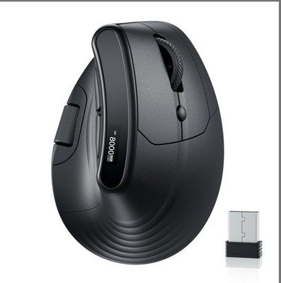 ECHTPower Ergonomic Vertical Mouse, Wireless Rechargeable Mouse With LED Display