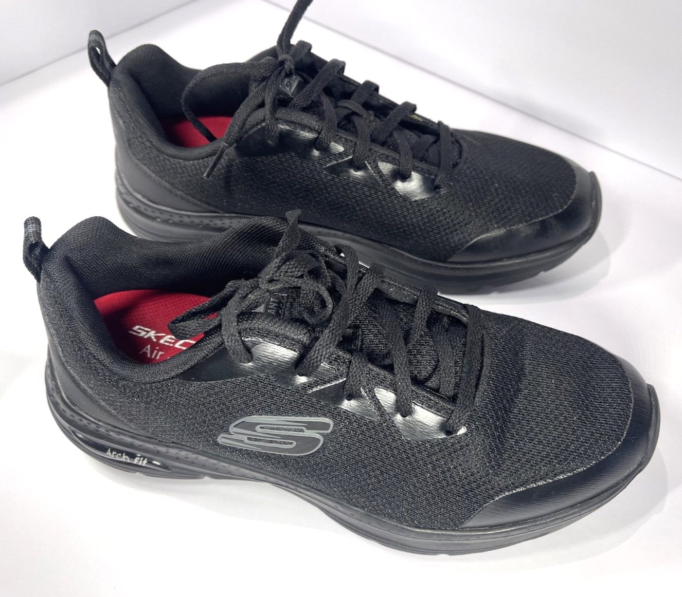 Skechers Black Work Shoes Women's Air Cooled Slip Resistant US Size 8.5 Fit