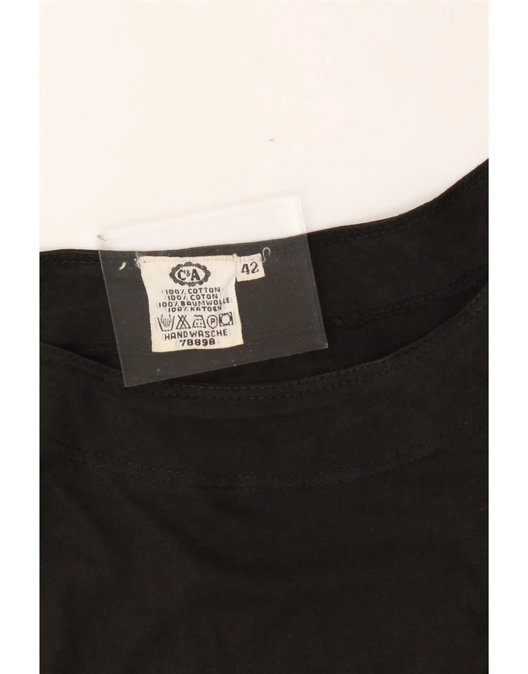 C&A Mujer Camiseta Vestido EU 42 Grande Negro Algodón BG09 Foto 3 de 3