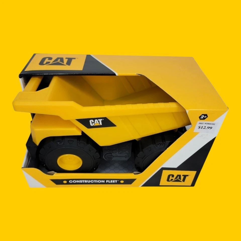 CAT Construction Fleet 10 Inch Dump Truck Toy 2022 Yellow Free Wheeling New - Image 3 of 4