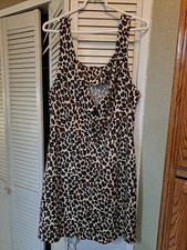Leopard Print Dress Sleeveless Knee Length Soft Rare Unbranded Beautiful