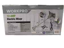 WORKPRO 2357 12A Electric Cement Mixer, Gray, Steel, 12.21in, 16.14 in