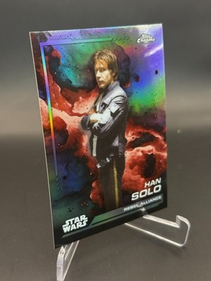 Refractor Topps Chrome Star Wars - Han Solo - Rebel Alliance