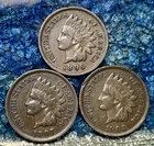 ~~  1899 1907 1908 INDIAN HEAD PENNIES / CENTS  1C  US COINS  ~~