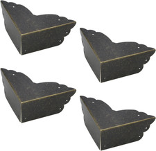 Corner Protectors for Furniture,4 Pack Table Corner Protectors Metal Bronze