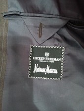 Loro Piana Hickey Freeman Tasmania 120 Pinstripe Wool Blazer Brown 50L 2248