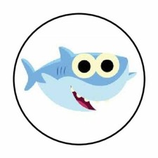 48 BABY SHARK ENVELOPE SEALS LABELS STICKERS 1.2