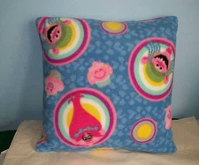 NEW HANDMADE BLUE TROLLS FLEECE PILLOW L@@K COOPER POPPY BRANCH BIGGIE SATIN