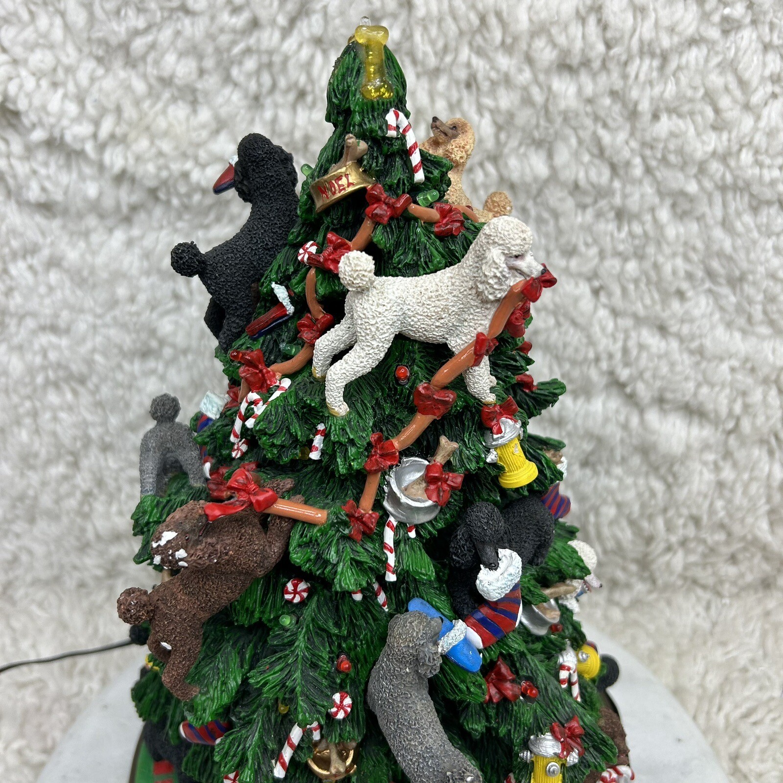 Danbury Mint Poodle Lighted Christmas Tree, Retired Dogs eBay