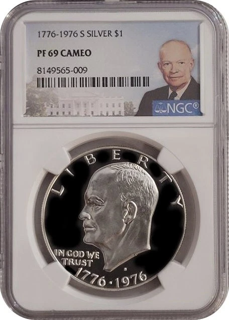 Silver PR 69 Graded 1976 Eisenhower Dollars (1971-1978) for sale