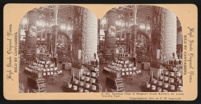 General view of Missouri grain exhibit St Louis World's Fair c1900 Old Photo