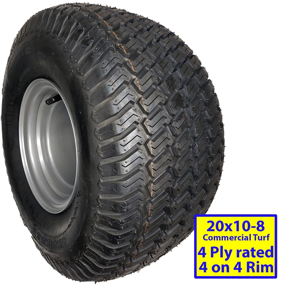 2) 20x10.00-8 Riding Lawn Mower GardenTractor Tires Wheel Rims for Husqvarna MTD Foto 2 de 4
