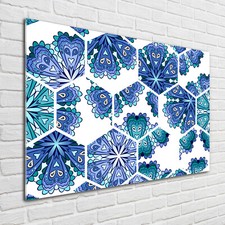 Glas-Bild Wandbilder Druck auf Glas 100x70 Deko Sonstige Mandala Elemente