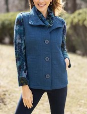 Habitat - Box Quilt Button Front Vest Final Sale Item