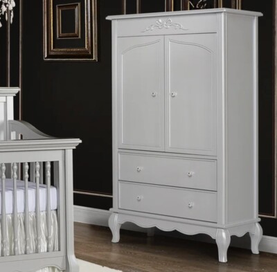 Evolur Aurora Akoya Grey Pearl Armoire NEW Children Room