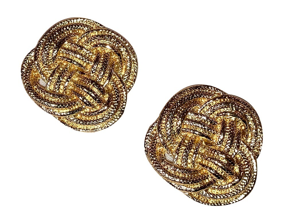 Givenchy Interlocking Rope Goldtone Earrings - image 2