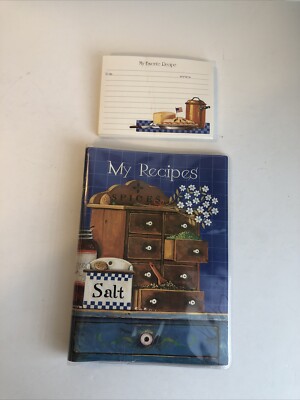 My Recipes Card Keeper Organizer Holder Binder Booklet; 7 3/4" by 5 1/2"  Vintage | eBay