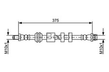 BOSCH Bremsschlauch Für VOLVO S60 II S80 V60 V70 III ASIA 06-19 1987481563