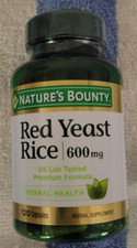 NEW Nature's Bounty Red Yeast Rice 600mg, 120 capsules, Exp. 9/2025 SEE NOTES 