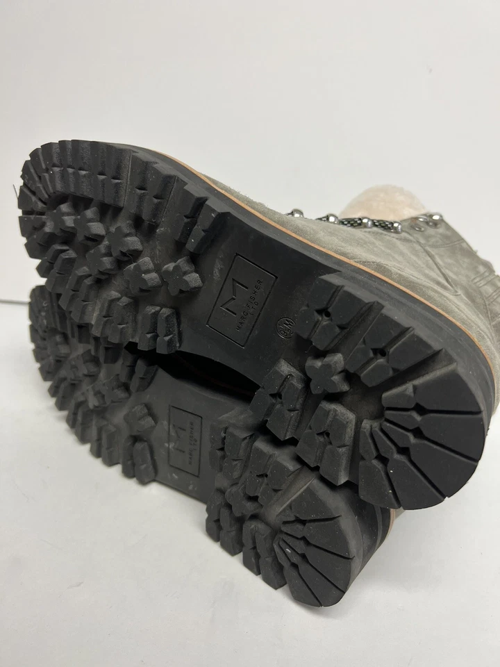 Botas femininas Marc Fisher Lizzie Lugsole cinza camurça tamanho 9,5 M - Imagem 4 de 4