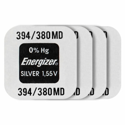 4 x Energizer Silver Oxide 394 380 batteries 1.55V SR45 SR936SW Watch