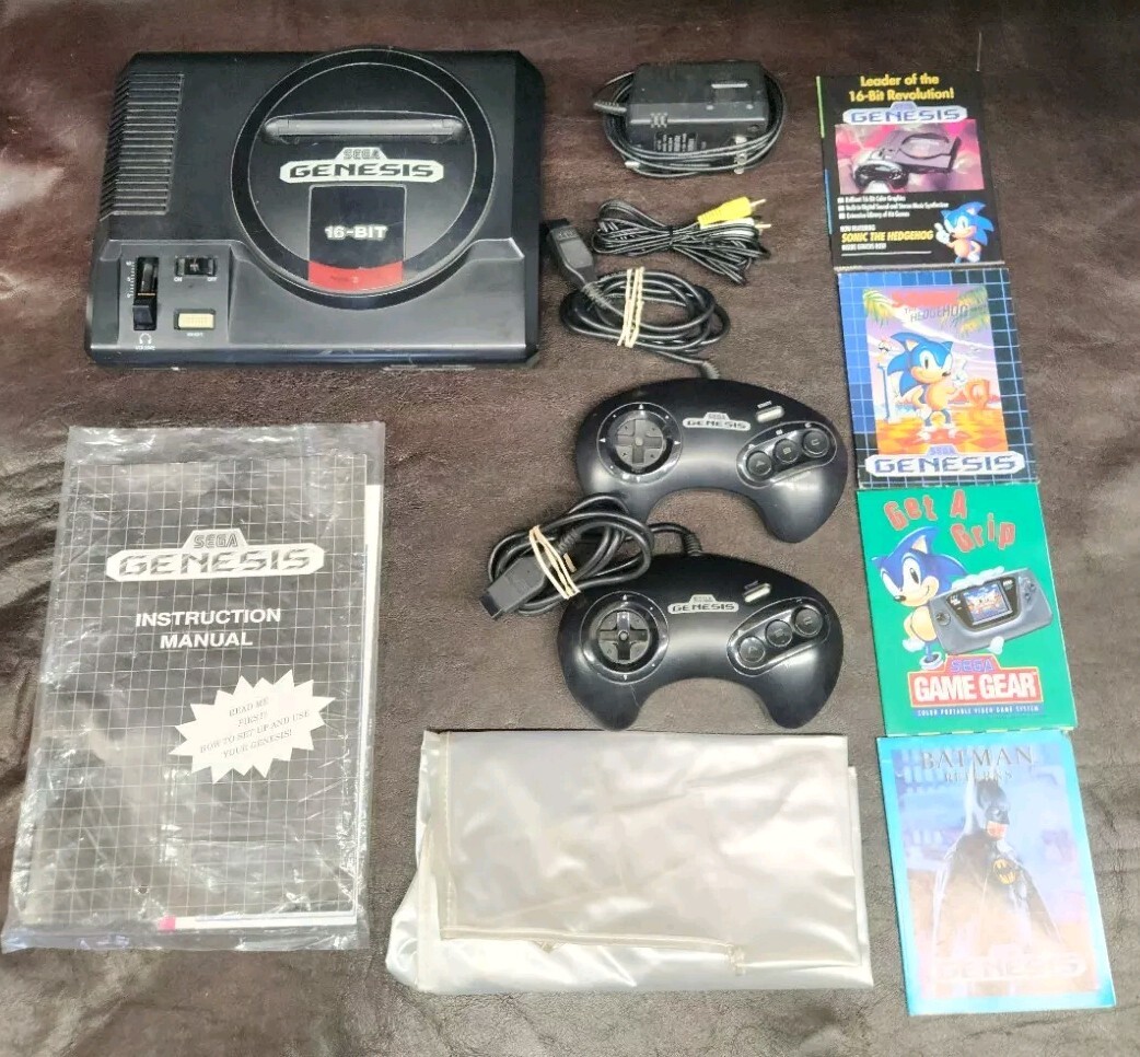 Vintage SEGA Genesis 1601 Core System, Complete, Original Box W/8