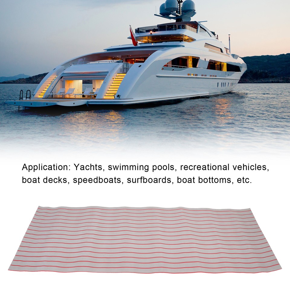 Car Gray + Fushcia Boat Decking Sheet Anti‑Skid Self‑Adhesive Carpet