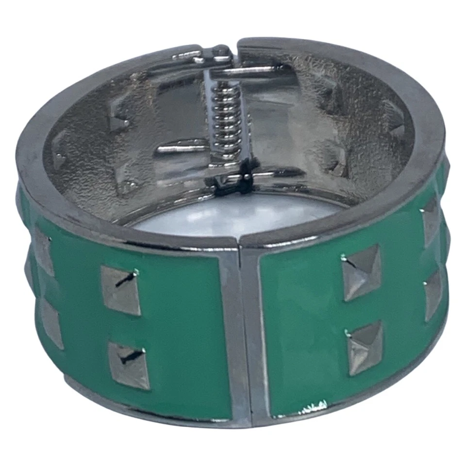 Винтажный зеленый с заклепками Clamper браслет 6,5» панк-рок 80-х Girlcore на петлях  - Изображение 3 из 4