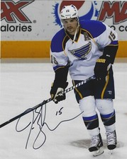 Signed  8x10 JAMIE LANGENBRUNNER St.Louis Blues Autographed Photo - COA