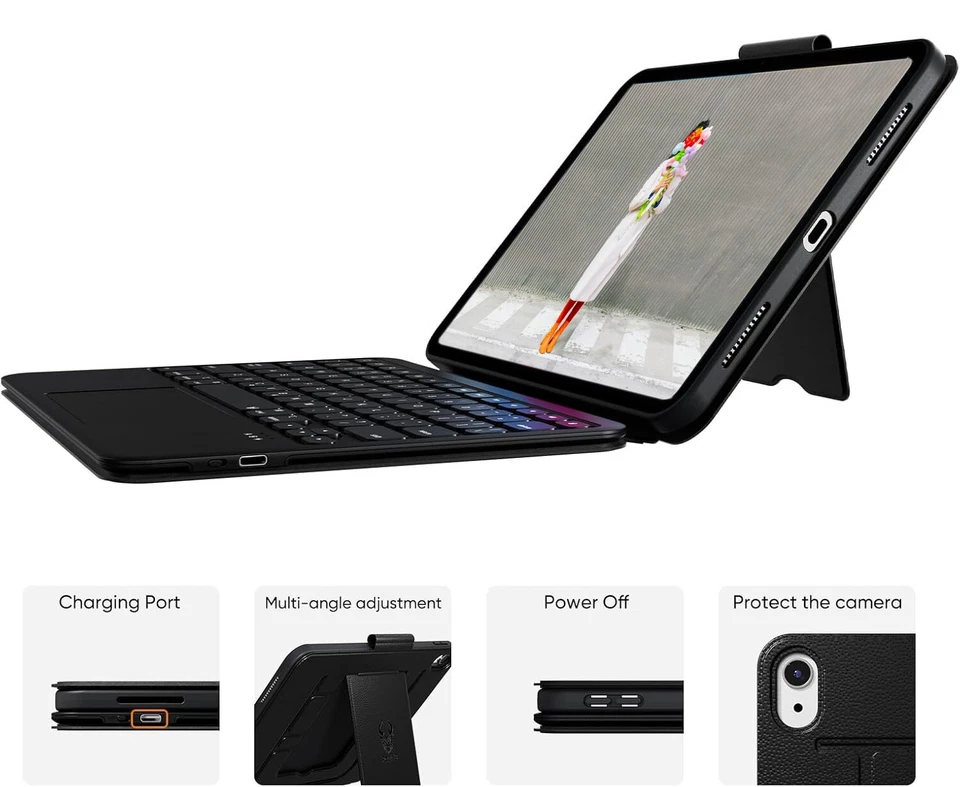 Teclado/Trackpad/Caixa para iPad 10ª/11ª Geração - 11/10,9" - Alça de Transporte - Imagem 2 de 4