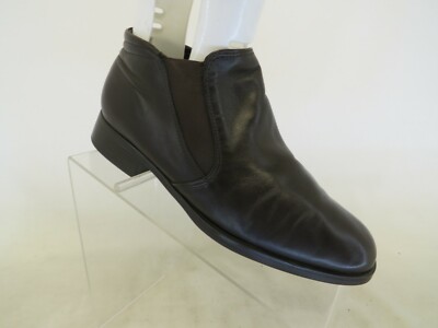 MUNRO Brown Leather Ankle Fashion Boot Booties Size 8 M