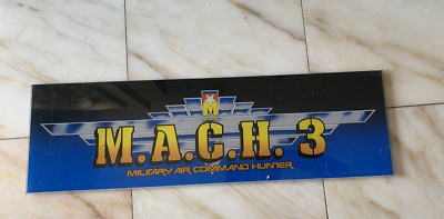 Original factory Mach 3 M.a.c.h Mylstar Plexi arcade video game sign marquee C18