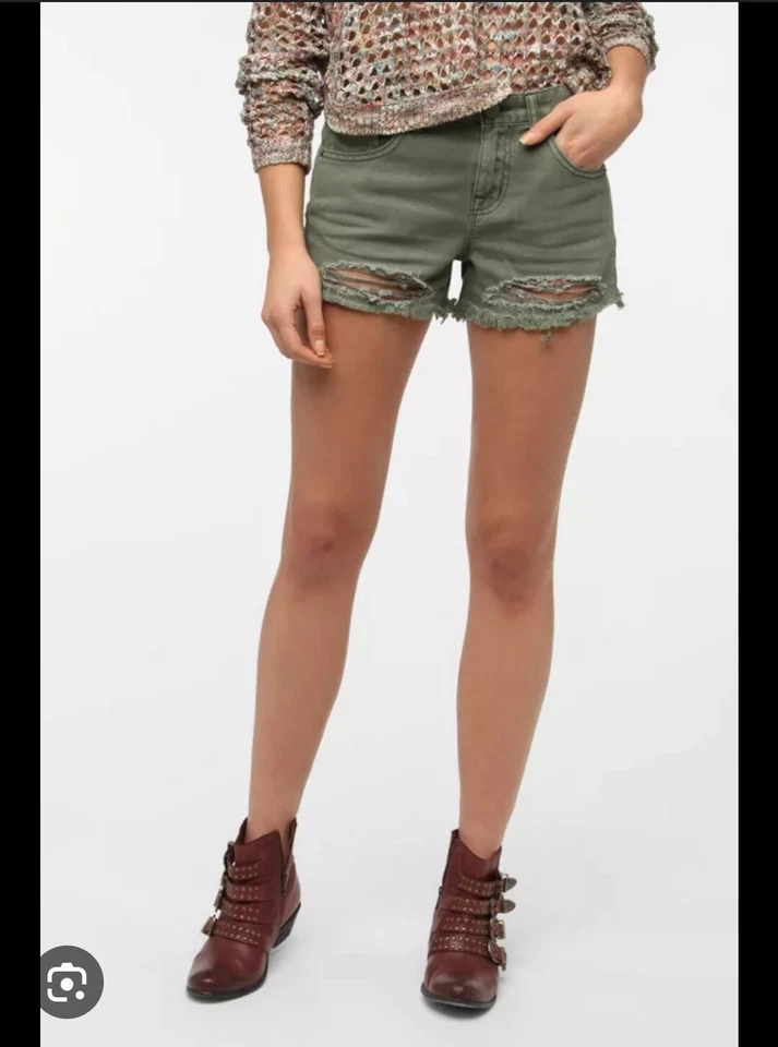 Pantalones Cortos BDG Freja Vintage Fit Rosa Envejecido Denim Talla 27 Foto 2 de 4