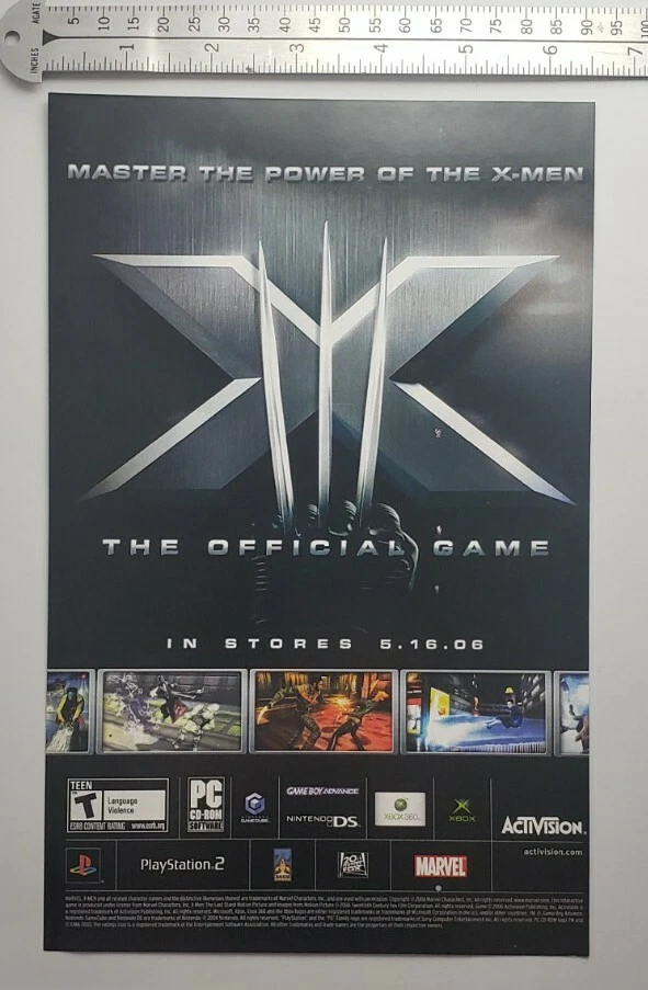 Vintage X-men Video Game RARE Print Advertisement  - Image 2 of 2