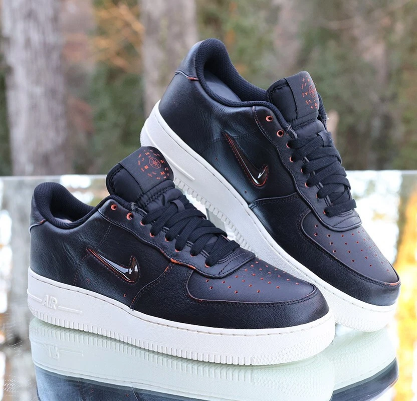 OFF WHITE Nike Air Force 1 Jewel Home & Away Uomo Taglia 9.5 Nero Arancione Personalizzate CK4392 001