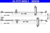 ATE Handbremsseil Mitte L/R FüR Focus 1.4-2.0 08.98-03.05 Ford OE 1101841