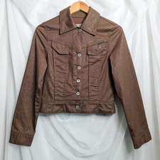 Y2k Brown And Gold Jacket By Parasuco