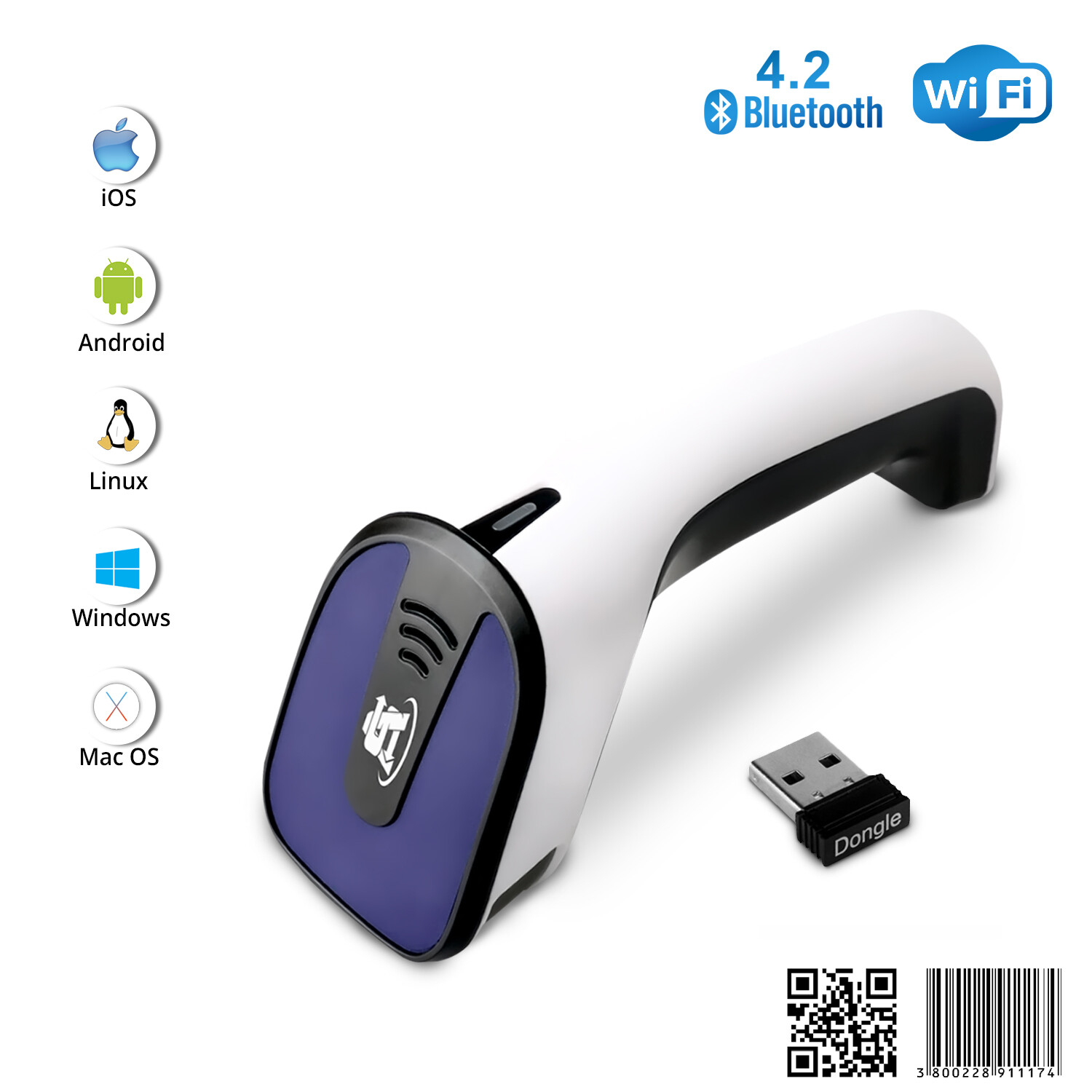: 3-in-1 Handheld, Usb Qr Code Reader