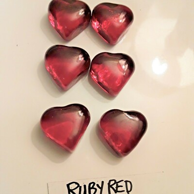 Gratitude Stone - Glass Heart  Token Love Gift COLORS or CLEAR !