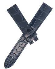 Chopard 18mm x 16mm Navy Blue Alligator Women's Watch Band Strap 125/70