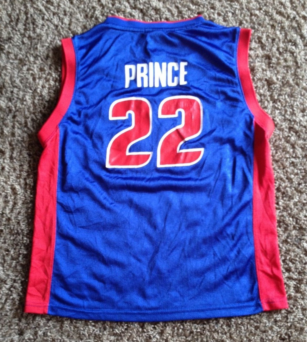 DETROIT PISTONS # 22 PRINCE NBA BASKETBALL JERSEY BY ADIDAS YOUTH