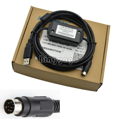 PLC Programming USB-SC09-FX Cable For Mitsubishi MELSEC USB TO RS422 ADAPTER