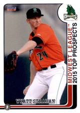 2015 Midwest League Top Prospects Choice #11 Wyatt Strahan Villa Park CA Card
