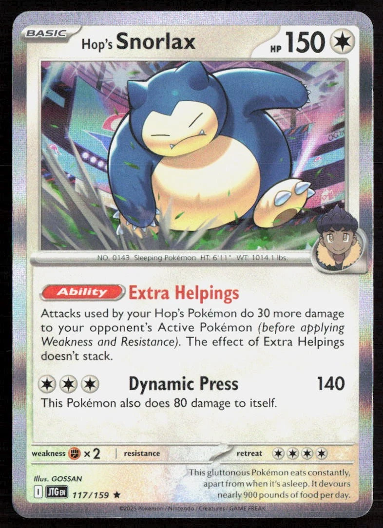 Hop's Snorlax Pokémon TCG Cards for sale | eBay