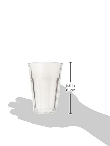 Duralex Tempered Glass, Made In France Picardie Clear Tumbler, Set of 6, 12.62 o