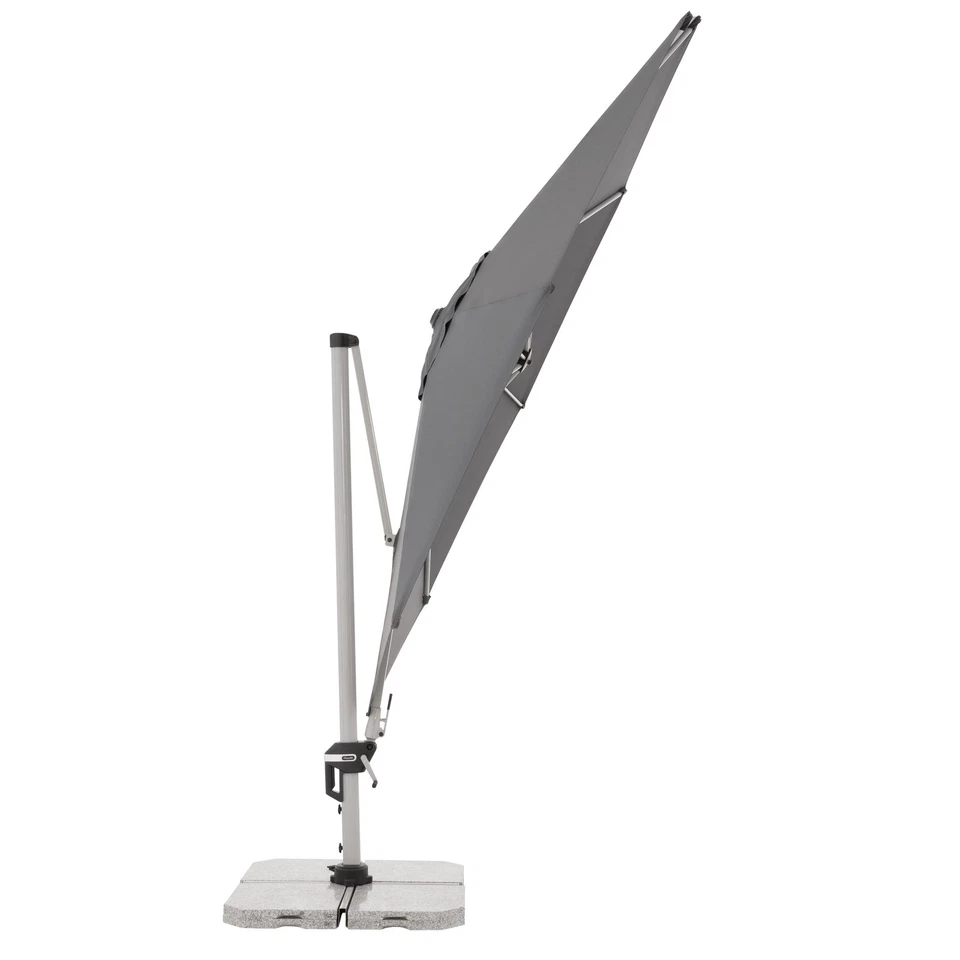 Doppler Sonnenschirm Ampelschirm Active Pendel 370cm rund anthrazit 840 - Bild 2 von 4