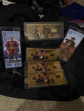 Novelty US Gold-Plated Banknotes Lot - $1000 $100 $20 Fantasy Bills