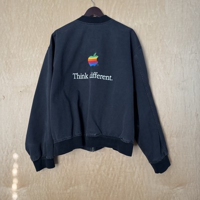 Apple Computers Vintage ''Think Different'' Camp Apple 1998 Black Denim Jacket XL